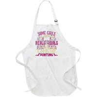 Funny Girl Go Ghost Hunting Paranormal Supernatural Apparel Full-Length Apron With Pockets