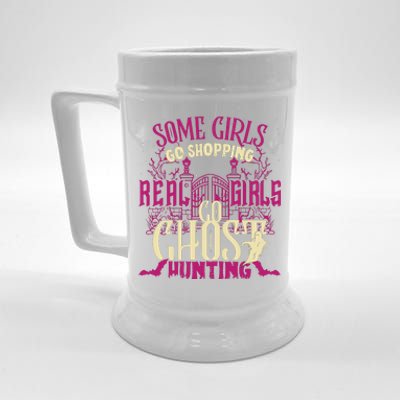 Funny Girl Go Ghost Hunting Paranormal Supernatural Apparel Beer Stein