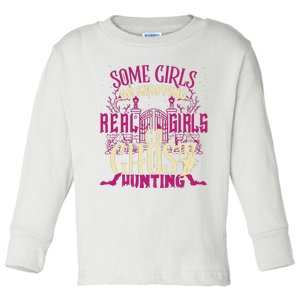 Funny Girl Go Ghost Hunting Paranormal Supernatural Apparel Toddler Long Sleeve Shirt