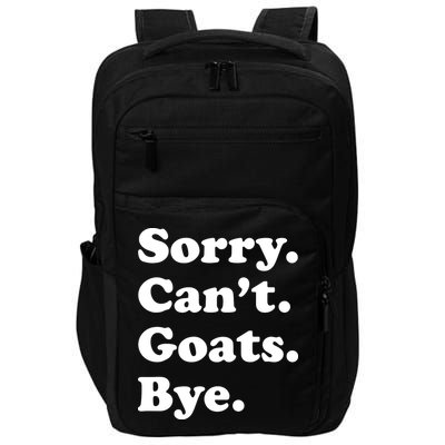 Funny Goat Gift For Men Women Boy Or Girl Impact Tech Backpack