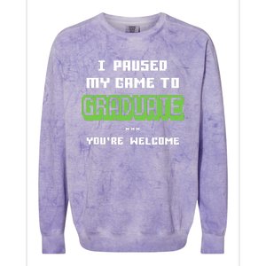 Funny Gamer Graduate Graduation Colorblast Crewneck Sweatshirt