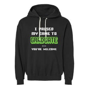 Funny Gamer Graduate Graduation Garment-Dyed Fleece Hoodie