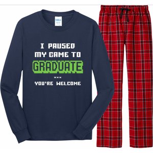 Funny Gamer Graduate Graduation Long Sleeve Pajama Set