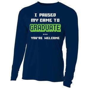 Funny Gamer Graduate Graduation Cooling Performance Long Sleeve Crew