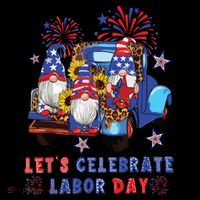 Funny Gnomes Gnomies Happy Labor Day Party American Flag Baby Bodysuit