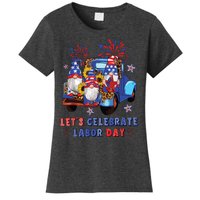 Funny Gnomes Gnomies Happy Labor Day Party American Flag Women's T-Shirt