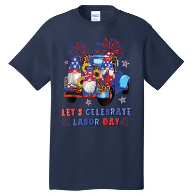 Funny Gnomes Gnomies Happy Labor Day Party American Flag Tall T-Shirt