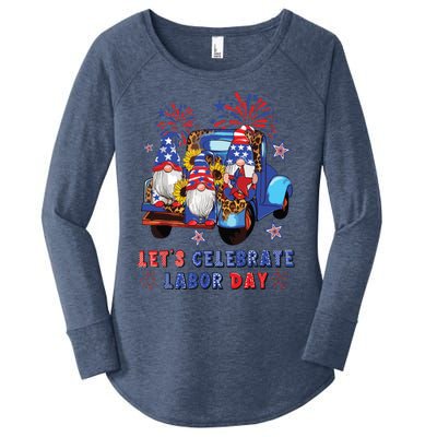 Funny Gnomes Gnomies Happy Labor Day Party American Flag Women's Perfect Tri Tunic Long Sleeve Shirt