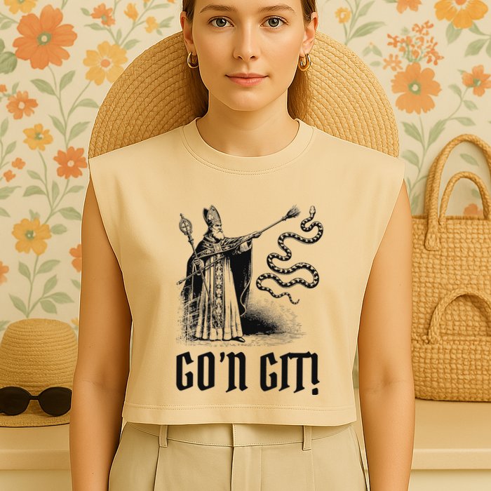 Funny GoN Git St Patrick Garment-Dyed Women's Muscle Tee