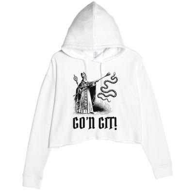 Funny GoN Git St Patrick Crop Fleece Hoodie