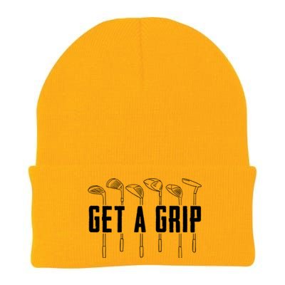 Funny Golfer Golfing Golf Get A Grip Golf Gift Knit Cap Winter Beanie