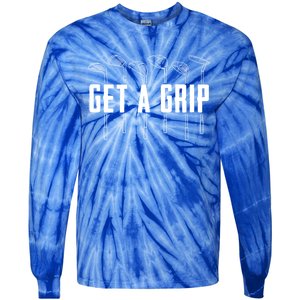 Funny Golfer Golfing Golf Get A Grip Golf Gift Tie-Dye Long Sleeve Shirt