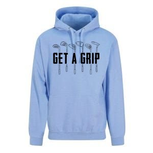 Funny Golfer Golfing Golf Get A Grip Golf Gift Unisex Surf Hoodie