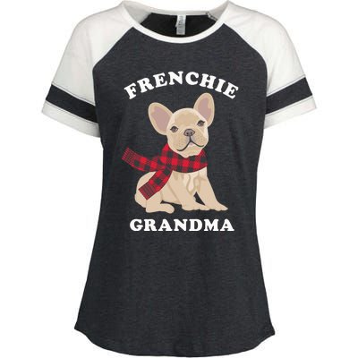 Frenchie Grandma Gift French Bulldog Xmas Family Matching Gift Enza Ladies Jersey Colorblock Tee