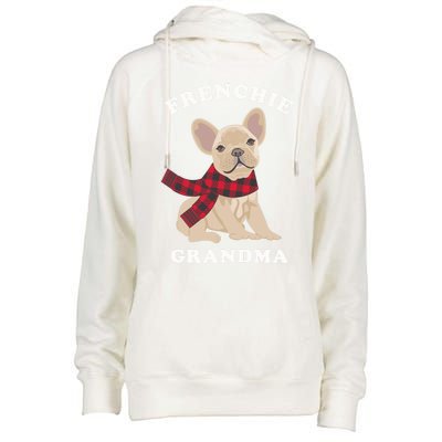 Frenchie Grandma Gift French Bulldog Xmas Family Matching Gift Womens Funnel Neck Pullover Hood