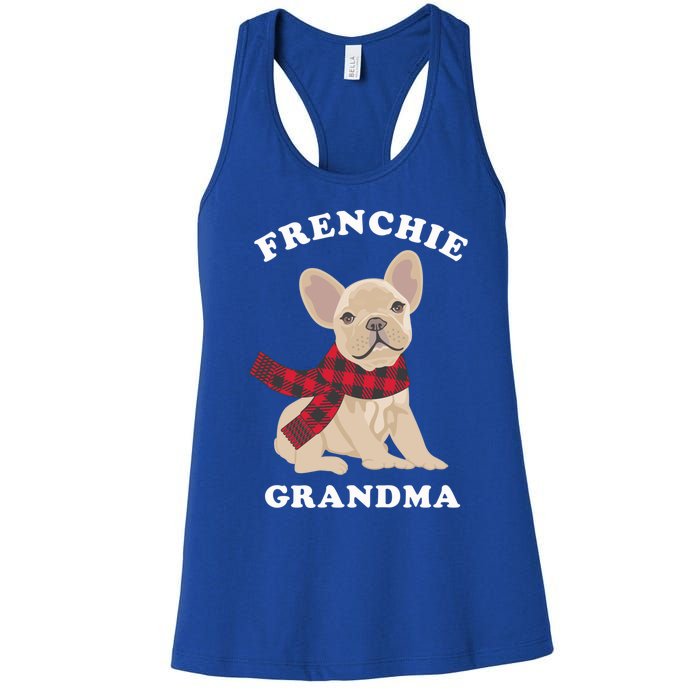 Frenchie Grandma Gift French Bulldog Xmas Family Matching Gift Women's Racerback Tank