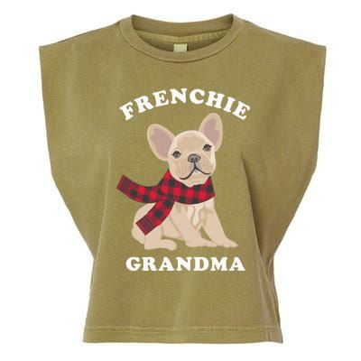 Frenchie Grandma Gift French Bulldog Xmas Family Matching Gift Garment-Dyed Women's Muscle Tee