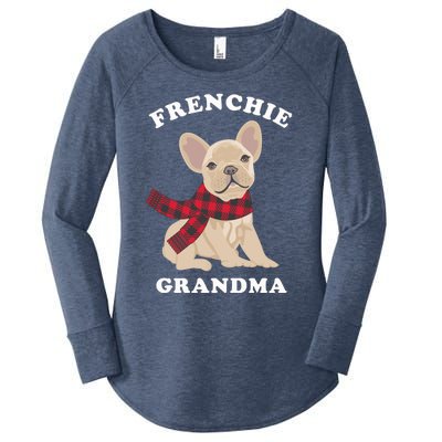 Frenchie Grandma Gift French Bulldog Xmas Family Matching Gift Women's Perfect Tri Tunic Long Sleeve Shirt