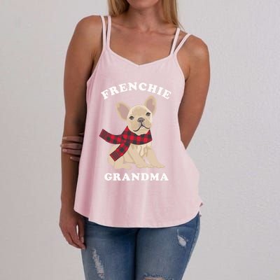 Frenchie Grandma Gift French Bulldog Xmas Family Matching Gift Women's Strappy Tank