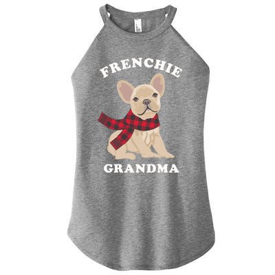 Frenchie Grandma Gift French Bulldog Xmas Family Matching Gift Women's Perfect Tri Rocker Tank