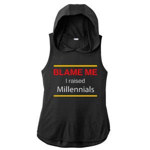 Funny Generational Graphic For Parents Ladies PosiCharge Tri-Blend Wicking Draft Hoodie Tank