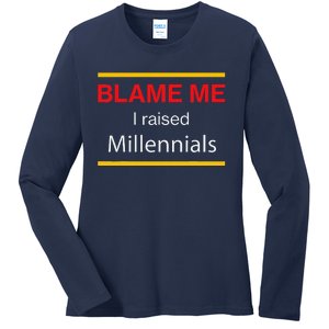 Funny Generational Graphic For Parents Ladies Long Sleeve Shirt