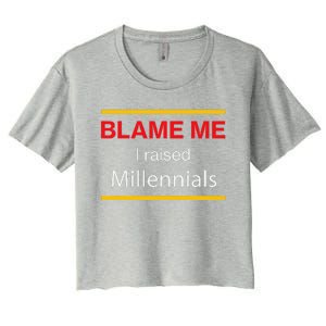 Funny Generational Graphic For Parents Women's Crop Top Tee