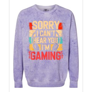 Funny Gamer Graphic For Teens Video Gaming Colorblast Crewneck Sweatshirt