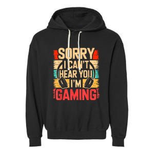 Funny Gamer Graphic For Teens Video Gaming Garment-Dyed Fleece Hoodie