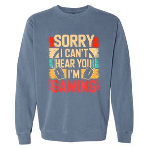 Funny Gamer Graphic For Teens Video Gaming Garment-Dyed Sweatshirt