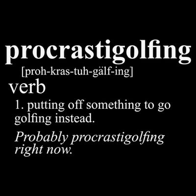 Funny Golf Gifts Procrastigolfing Golfing Lover T-Shirt