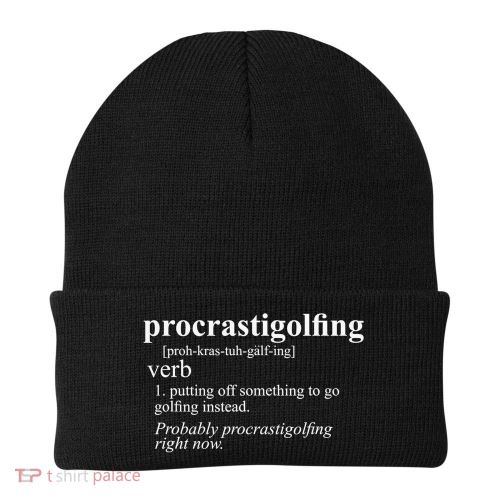 Funny Golf Gifts Procrastigolfing Golfing Lover Beanie