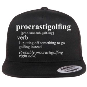 Funny Golf Gifts Procrastigolfing Golfing Lover Flat Bill Trucker Hat