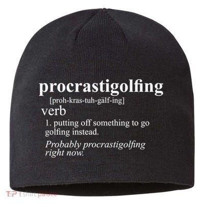 Funny Golf Gifts Procrastigolfing Golfing Lover Sustainable Beanie
