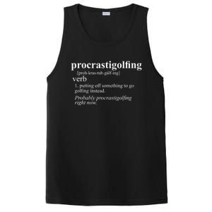 Funny Golf Gifts Procrastigolfing Golfing Lover PosiCharge Competitor Tank