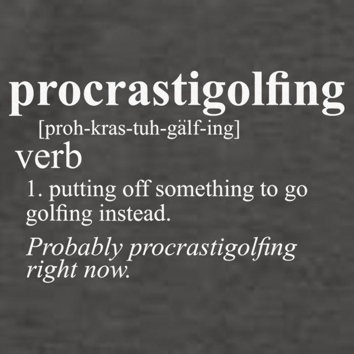 Funny Golf Gifts Procrastigolfing Golfing Lover Vector Backpack