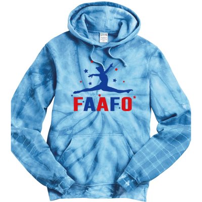 Faafo Gymnastic Girl Patriotic American Gymnast Flag Tie Dye Hoodie