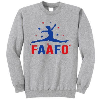 Faafo Gymnastic Girl Patriotic American Gymnast Flag Tall Sweatshirt