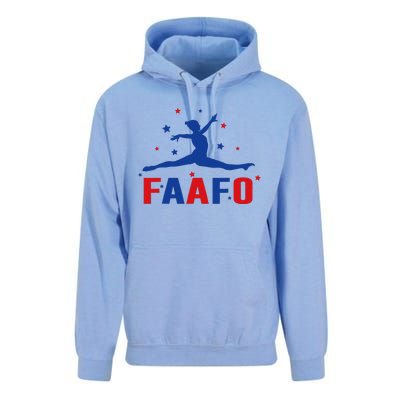 Faafo Gymnastic Girl Patriotic American Gymnast Flag Unisex Surf Hoodie