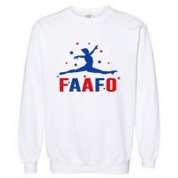 Faafo Gymnastic Girl Patriotic American Gymnast Flag Garment-Dyed Sweatshirt