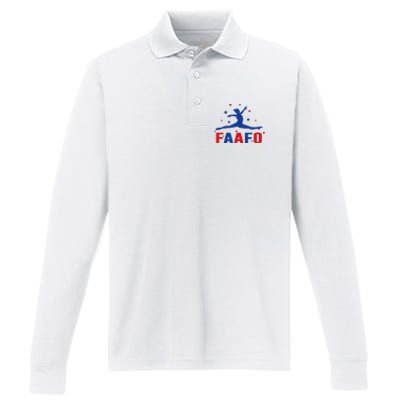 Faafo Gymnastic Girl Patriotic American Gymnast Flag Performance Long Sleeve Polo