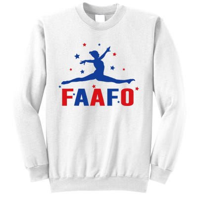 Faafo Gymnastic Girl Patriotic American Gymnast Flag Sweatshirt