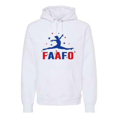 Faafo Gymnastic Girl Patriotic American Gymnast Flag Premium Hoodie