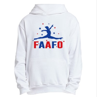 Faafo Gymnastic Girl Patriotic American Gymnast Flag Urban Pullover Hoodie