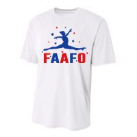 Faafo Gymnastic Girl Patriotic American Gymnast Flag Performance Sprint T-Shirt