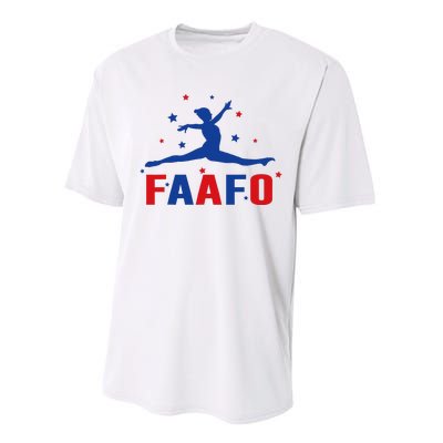 Faafo Gymnastic Girl Patriotic American Gymnast Flag Performance Sprint T-Shirt