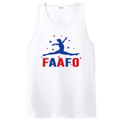 Faafo Gymnastic Girl Patriotic American Gymnast Flag PosiCharge Competitor Tank