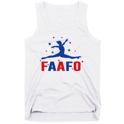 Faafo Gymnastic Girl Patriotic American Gymnast Flag Tank Top