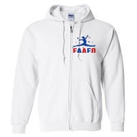 Faafo Gymnastic Girl Patriotic American Gymnast Flag Full Zip Hoodie