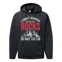 Funny Geologist Gift Professor Rock Collector Geology Performance Fleece Hoodie